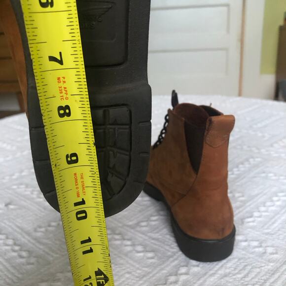 VTG 80s Red Wing Lace-Up Ankle Boots Brown Suede Leather Fringe Kiltie USA 7B - Picture 13 of 15